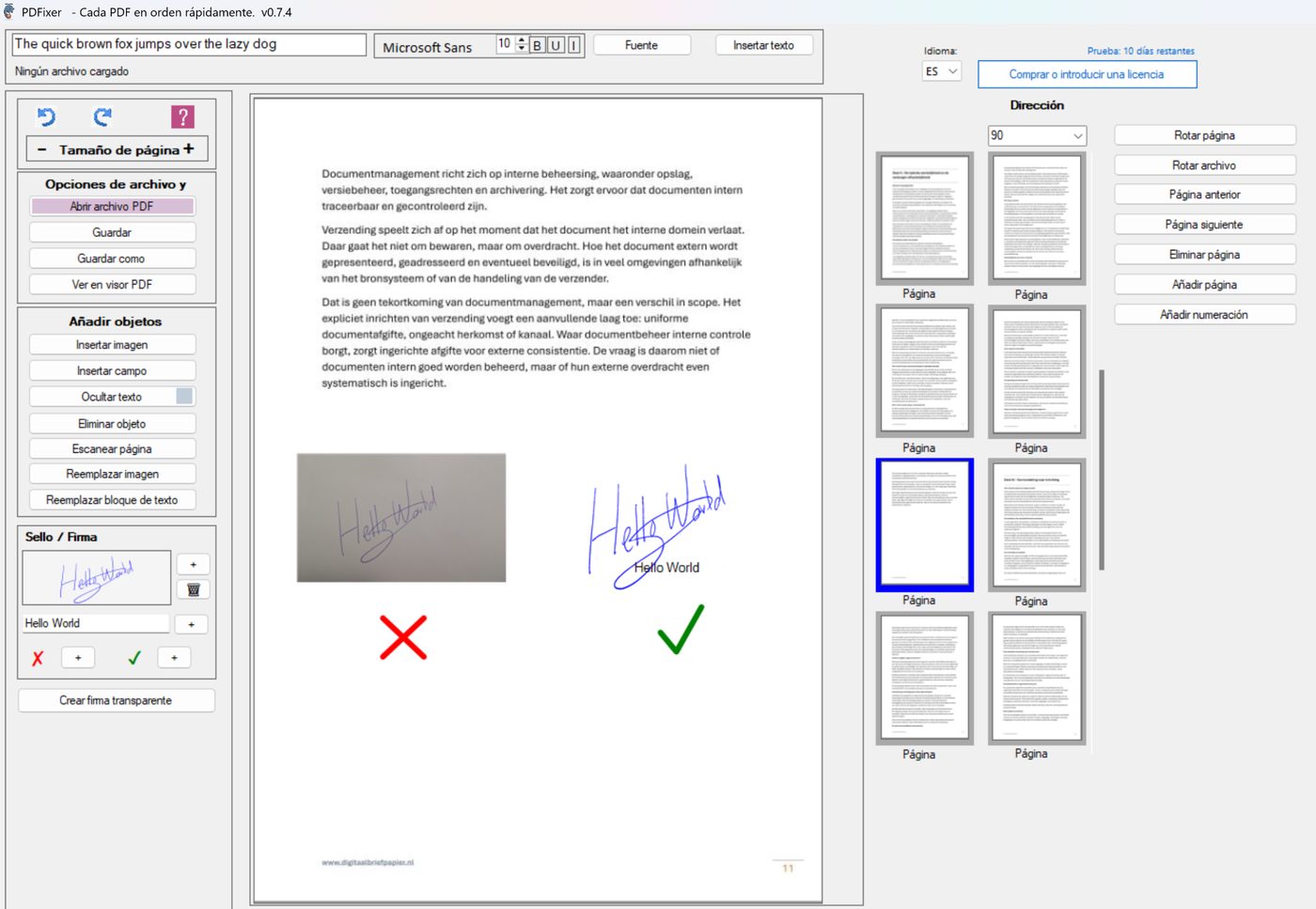 PDFixer para Windows — añadir una firma a un PDF PDFixer para Windows — añadir una firma a un PDF